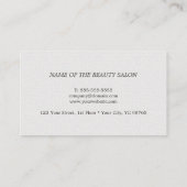 Minimalistische Elegante Textuur Witte Make-up Art Visitekaartje (Achterkant)
