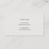 Minimalistische Elegante Textuur Witte Make-up Art Visitekaartje (Achterkant)