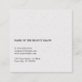 Minimalistische Elegante Textuur Witte Schoonheid  Vierkante Visitekaartje (Achterkant)