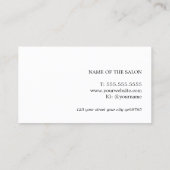 Minimalistische elegante textuur witte schoonheid  visitekaartje (Achterkant)