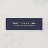 Minimalistische elegante textuurconsultant: blauw mini visitekaartje (Voorkant)