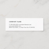 Minimalistische elegante textuurconsultant: blauw mini visitekaartje (Achterkant)