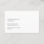 Minimalistische elegante textuurconsultant: blauw visitekaartje (Achterkant)