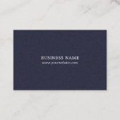 Minimalistische elegante textuurconsultant: blauw visitekaartje (Voorkant)