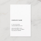 Minimalistische elegante textuurconsultant: blauw visitekaartje (Achterkant)