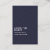 Minimalistische elegante textuurconsultant: blauw visitekaartje (Voorkant)