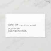 Minimalistische elegante textuurconsultant: blauw visitekaartje (Achterkant)