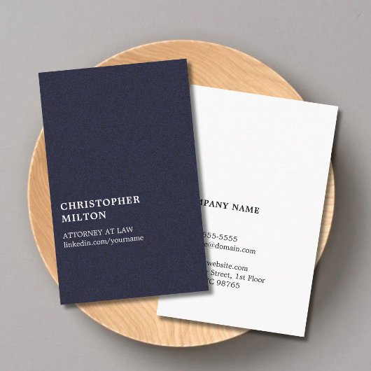 Minimalistische elegante textuurconsultant: blauw visitekaartje