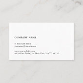 Minimalistische elegante textuurconsultant: blauw visitekaartje (Achterkant)