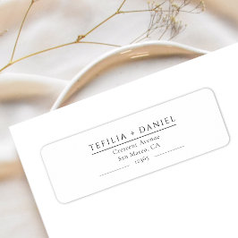 Minimalistische Elegante Trouw Retouradres Label