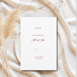 Minimalistische Elegante Trouw-RSVP Kaart Sjabloon