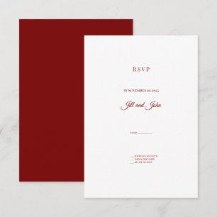 Minimalistische Elegante Trouw-RSVP Kaart Sjabloon