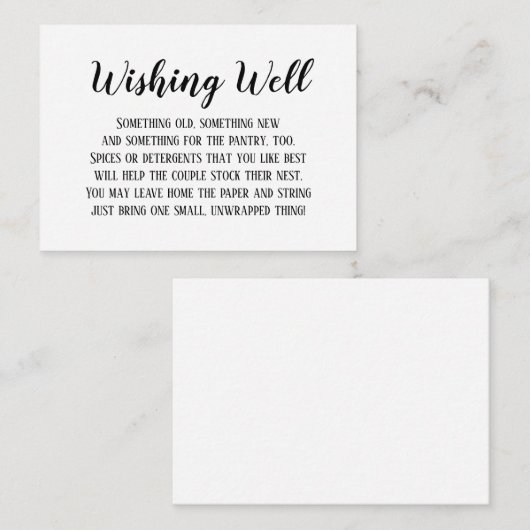 Minimalistische Elegante Trouw Wensput Kaart (Voorkant / Achterkant)