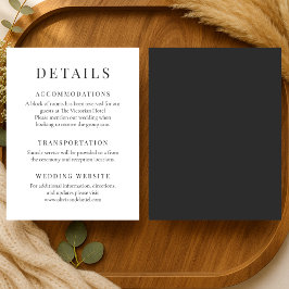 Minimalistische Elegante Trouwdetails Kaart