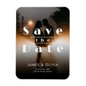 Minimalistische elegante trouwfoto save the date magneet (Verticaal)