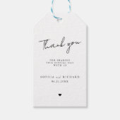 Minimalistische Elegante Trouwgeschenk Cadeaulabel (Voorkant)