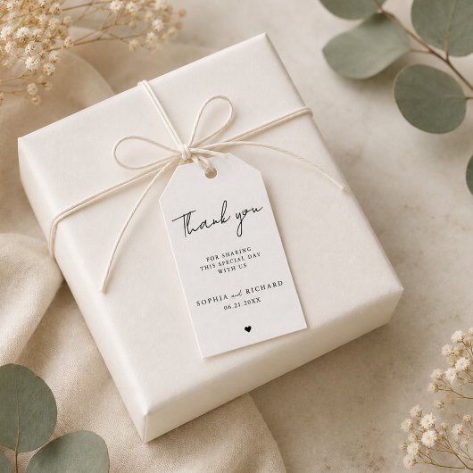 Minimalistische Elegante Trouwgeschenk Cadeaulabel