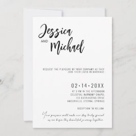 💍 Minimalistische Elegante trouwkaart Kaart