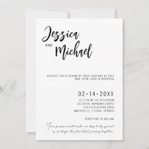 💍 Minimalistische Elegante trouwkaart  Kaart
