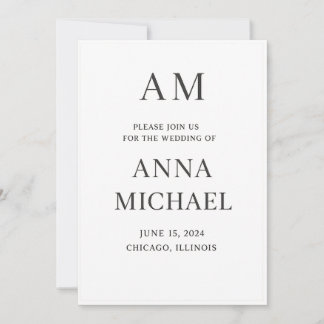 Minimalistische Elegante Trouwkaart – Luxe Stijl Kaart