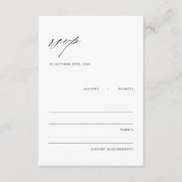 Minimalistische Elegante Trouwkaart RSVP Bijlage