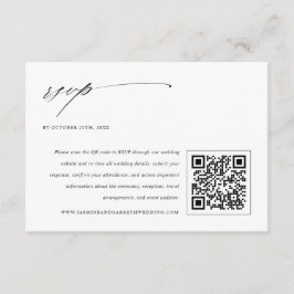 Minimalistische Elegante Trouwkaart RSVP-kaart Informatiekaartje