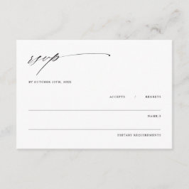 Minimalistische Elegante Trouwkaart RSVP-kaart Informatiekaartje