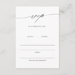 Minimalistische Elegante Trouwkaart RSVP-kaart Informatiekaartje