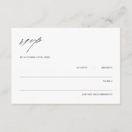 Minimalistische Elegante Trouwkaart RSVP-kaart Informatiekaartje