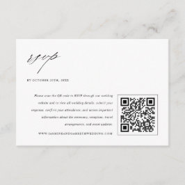 Minimalistische Elegante Trouwkaart RSVP-kaart Informatiekaartje
