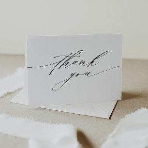 Minimalistische Elegante Trouwkaart Vouw Dankkaart Bedankkaart