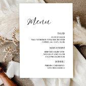 Minimalistische Elegante Trouwmenu  RSVP Kaartje