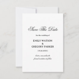 Minimalistische Elegante Trouwontwerp Save The Date