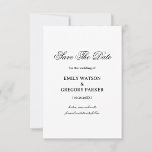 Minimalistische Elegante Trouwontwerp Save The Date