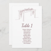 Minimalistische Elegante Trouwstoel Grafiek Kaarte Programmakaart (Voorkant / Achterkant)