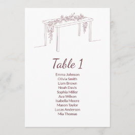 Minimalistische Elegante Trouwstoel Grafiek Kaarte Programmakaart