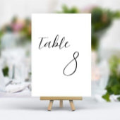 Minimalistische Elegante Trouwtafel Nummerkaart Kaart