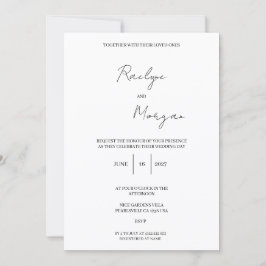 Minimalistische Elegante Trouwuitnodiging  Bedankkaart