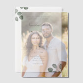 Minimalistische elegante tweetalige Spaanse bruilo Vellum Uitnodigingen (Offset (Koppel))