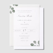 Minimalistische elegante tweetalige Spaanse bruilo Vellum Uitnodigingen (Offset)