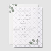 Minimalistische Elegante Tweetalige Spaanse Trouwd Vellum Uitnodigingen (Offset (Uitnodiging))