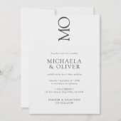 Minimalistische elegante typografie All-in-One bru Kaart (Voorkant)