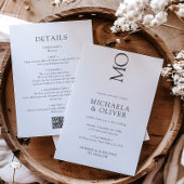 Minimalistische elegante typografie All-in-One bru Kaart