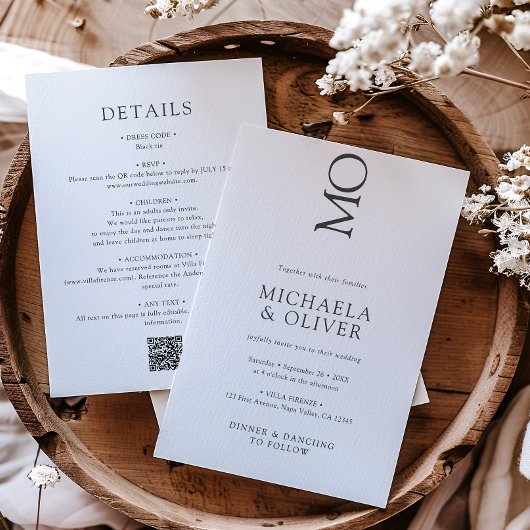 Minimalistische elegante typografie All-in-One bru Kaart