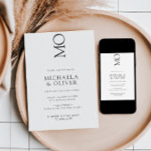 Minimalistische elegante typografie All-in-One bru Kaart