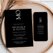 Minimalistische elegante typografie moderne bruilo kaart