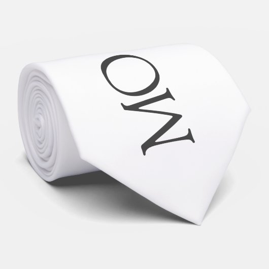 Minimalistische Elegante Typografie Monogram Trouw Stropdas (Opgerold)