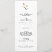 Minimalistische Elegante Typografie Tulp Bloemenbr Menu (Voorkant)