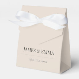 Minimalistische Elegante Typografie Zachte Latte Bedankdoosjes