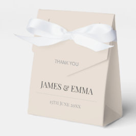 Minimalistische Elegante Typografie Zachte Latte Bedankdoosjes